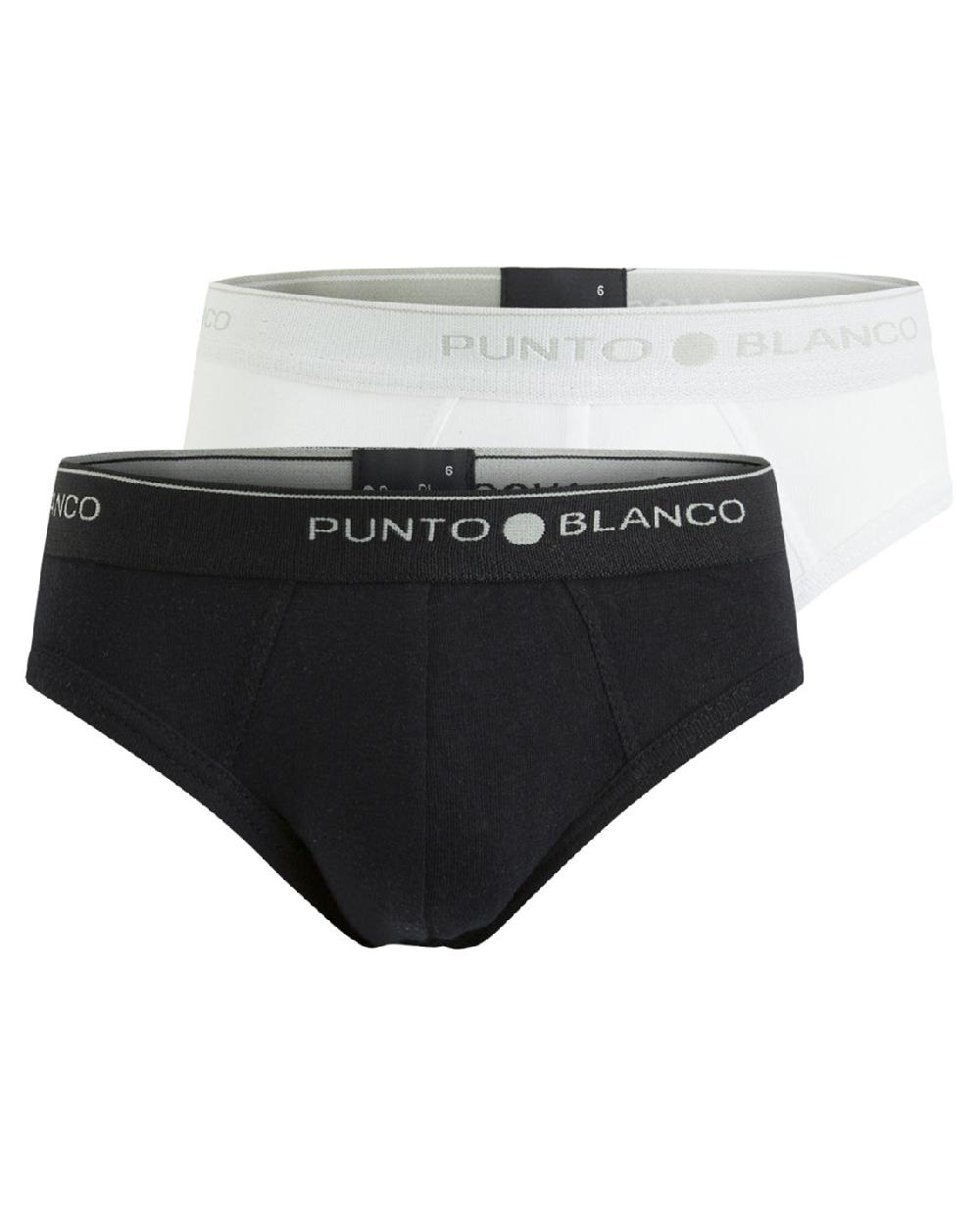 punto blanco Pack de 2 slips algodón elástico