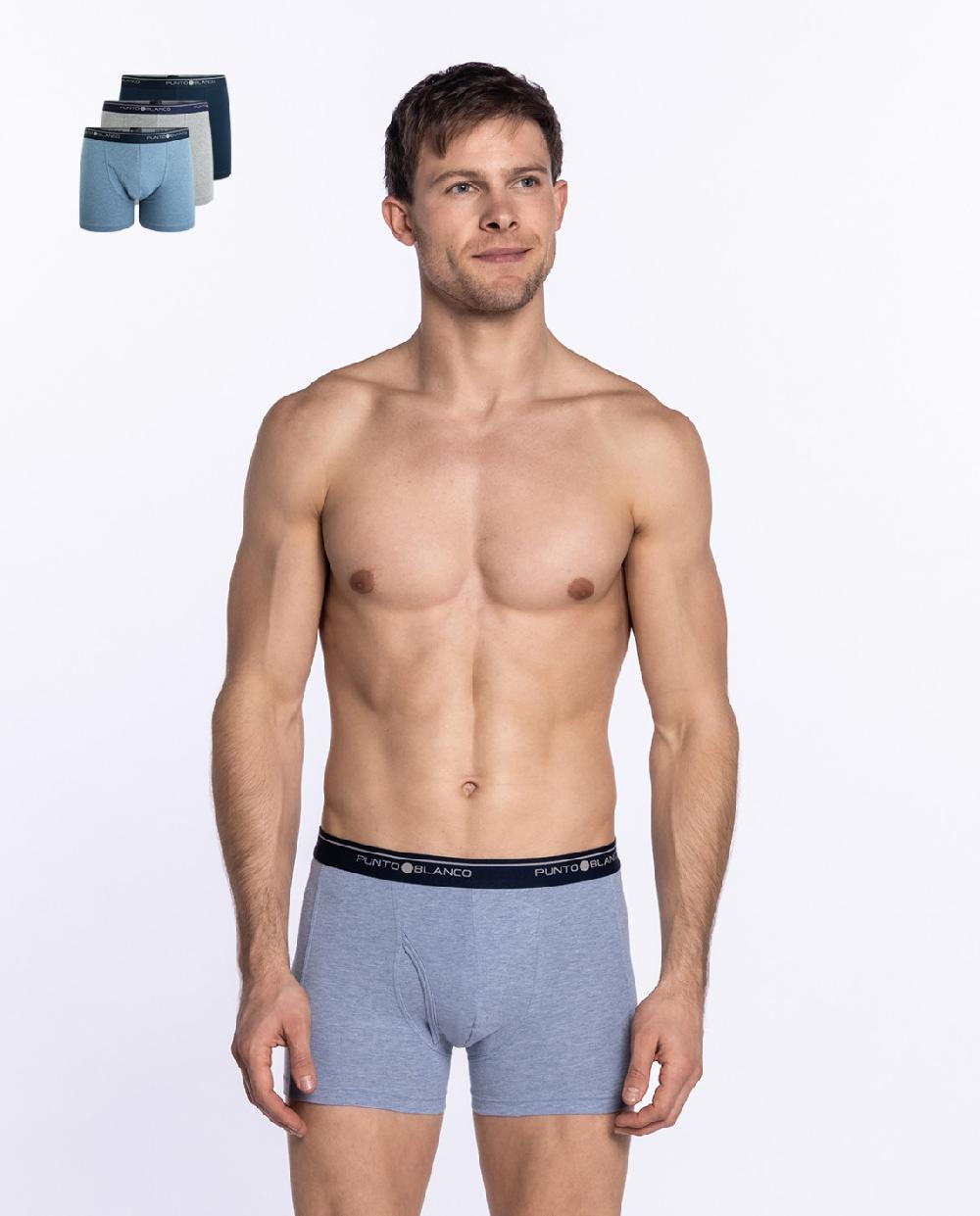 punto blanco Pack de 3 Bóxers Basix con abertura