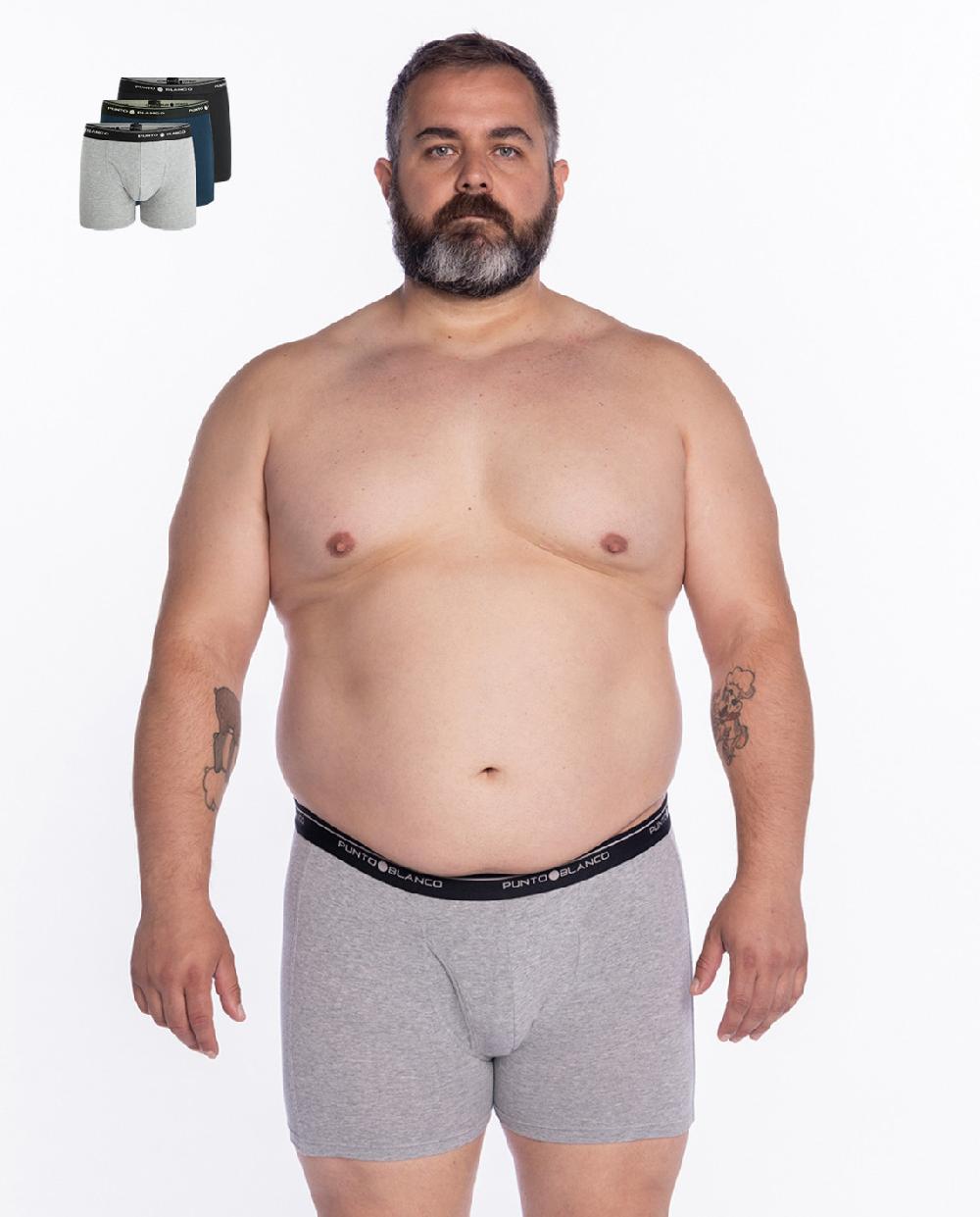 punto blanco Pack de 3 Bóxers Basix con abertura