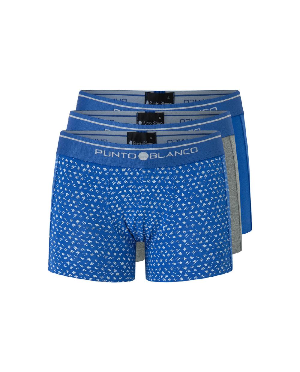 punto blanco Pack de 3 bóxers en algodón elástico