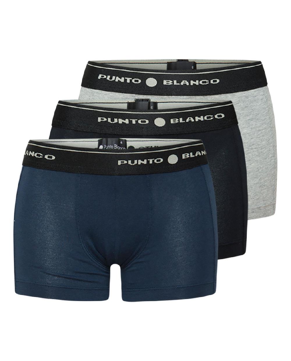 punto blanco Pack de 3 bóxers en algodón elástico