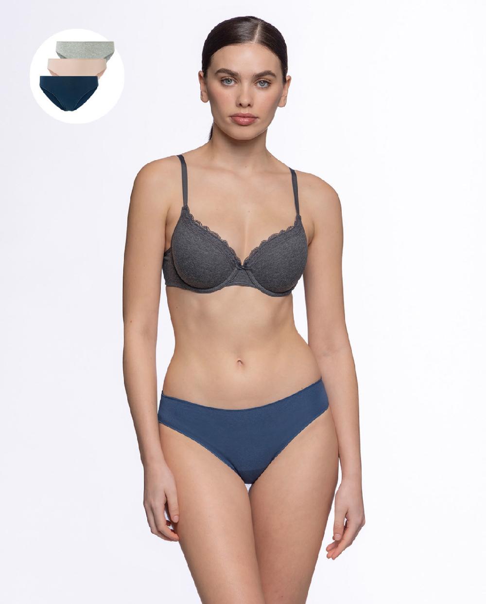 Punto Blanco Pack De 3 Bragas Algodón Elástico