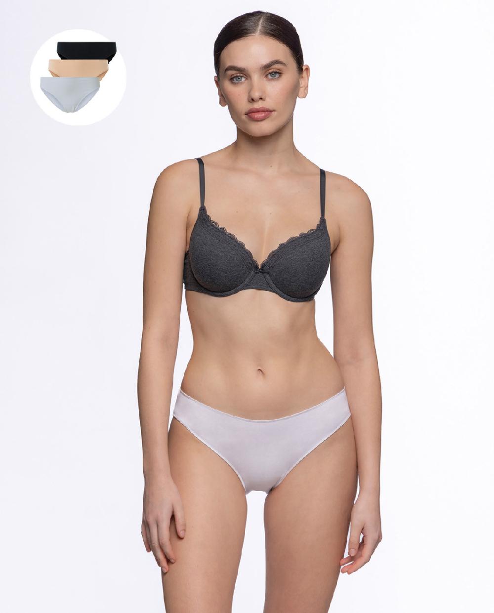 Punto Blanco Pack De 3 Bragas Algodón Elástico