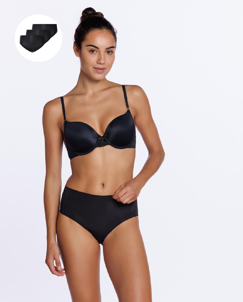 Punto Blanco Pack De 3 Brief Alto De Microfibra