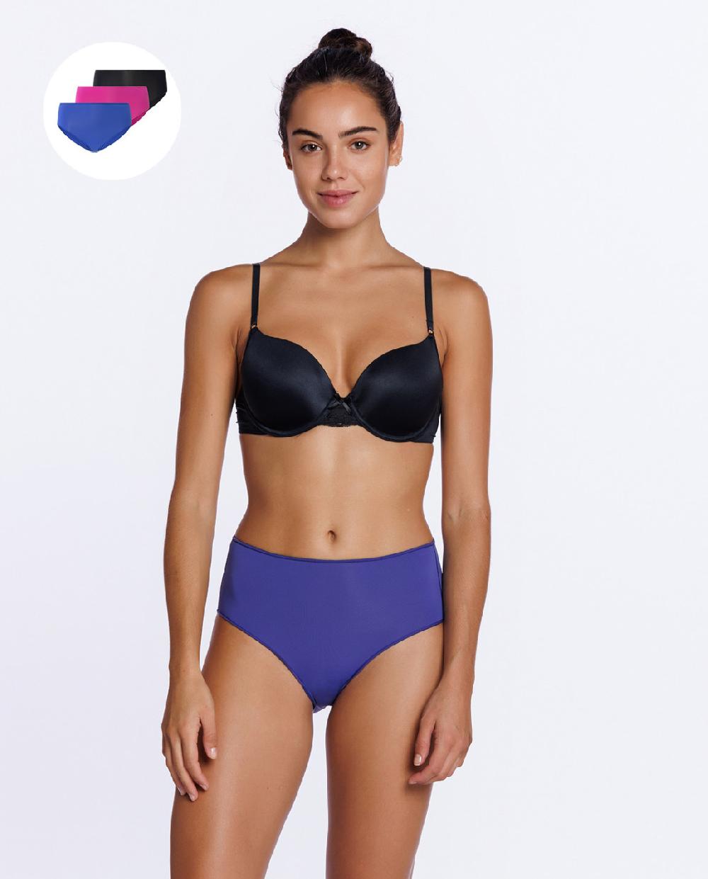 Punto Blanco Pack De 3 Brief Alto De Microfibra