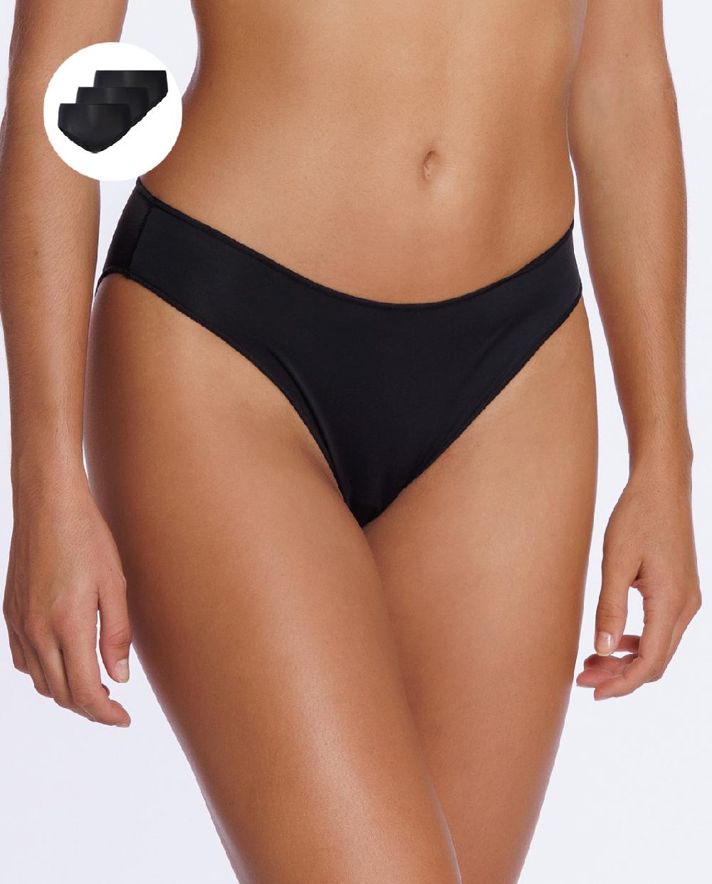 punto blanco Pack de 3 brief de microfibra