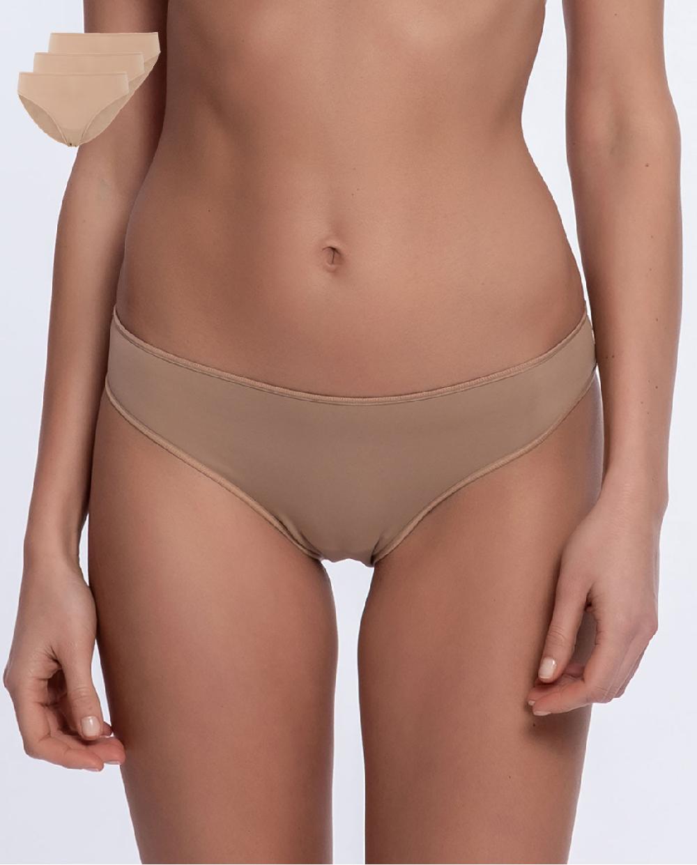 punto blanco Pack de 3 brief de microfibra