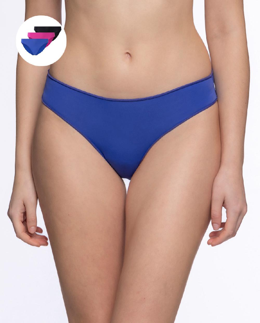 punto blanco Pack de 3 brief de microfibra