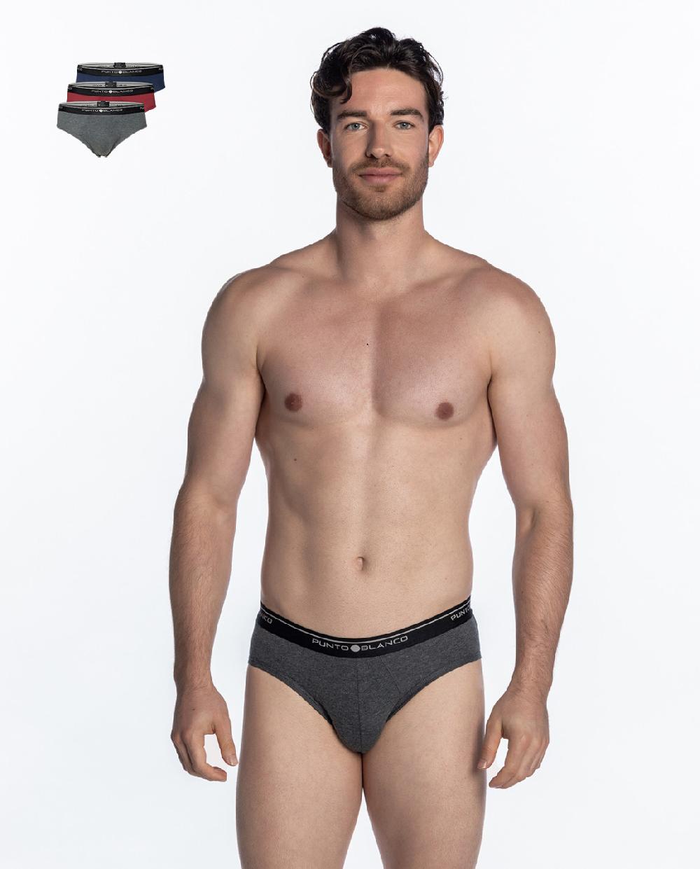 punto blanco Pack de 3 Slips Basix