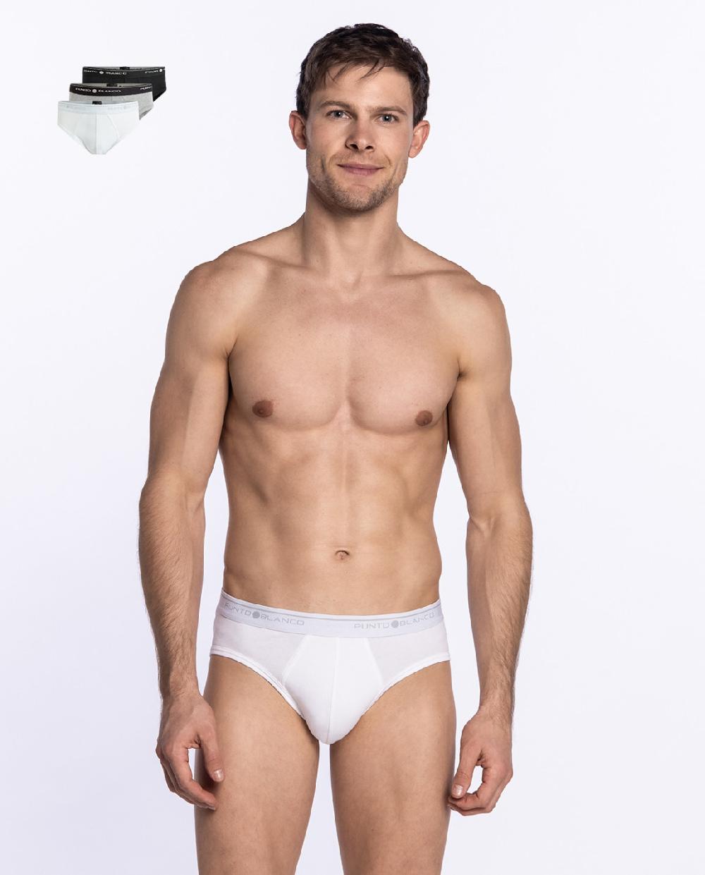 punto blanco Pack de 3 Slips Basix