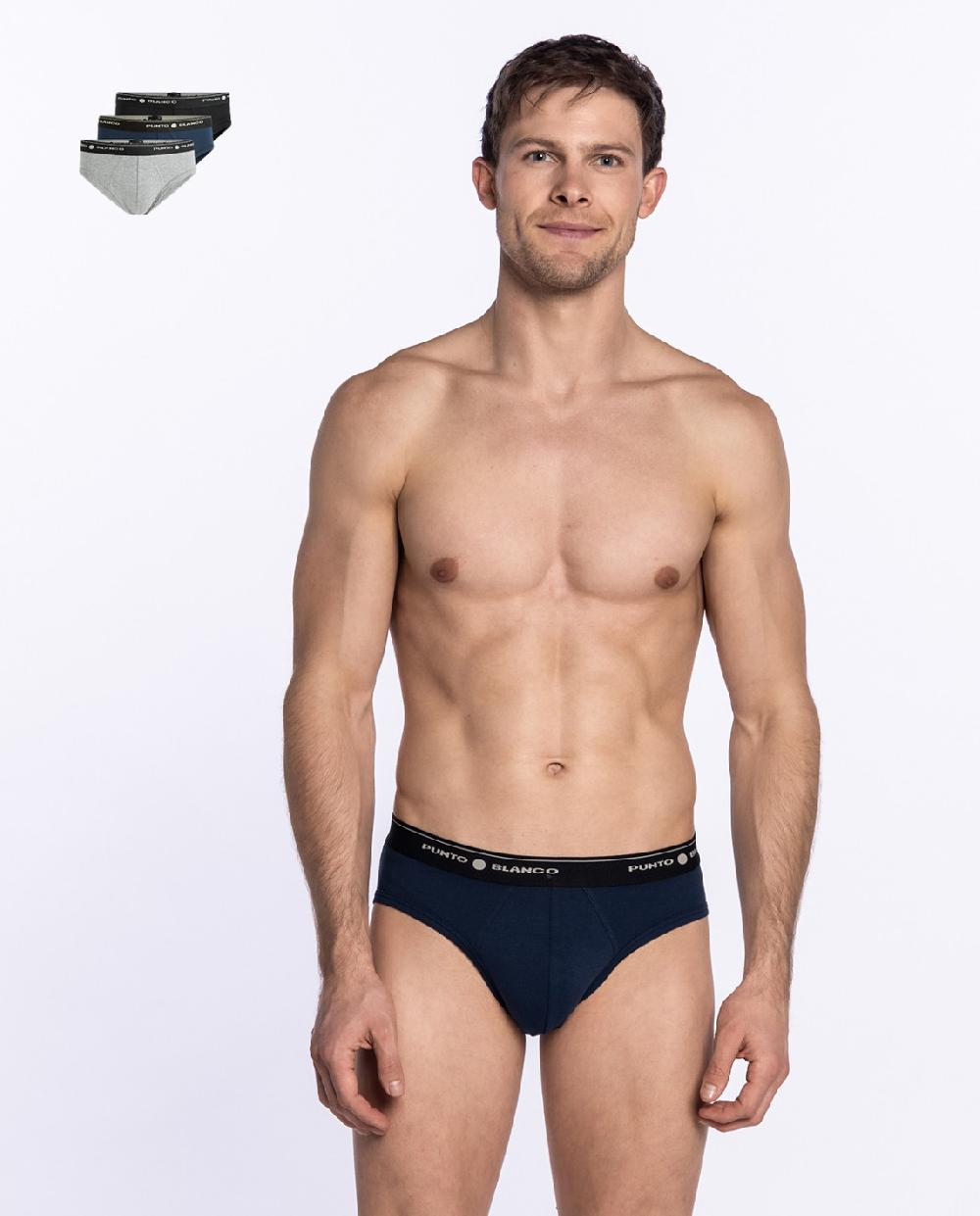 punto blanco Pack de 3 Slips Basix