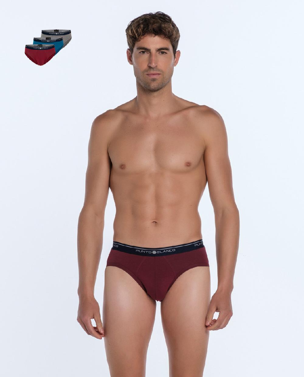 punto blanco Pack de 3 Slips Basix