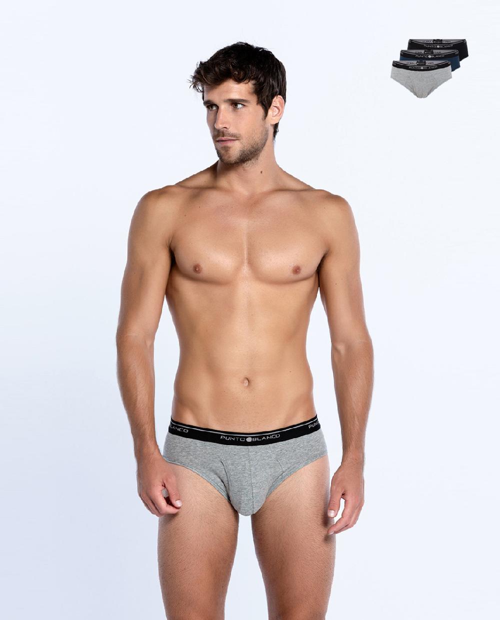 punto blanco Pack de 3 Slips Basix con abertura