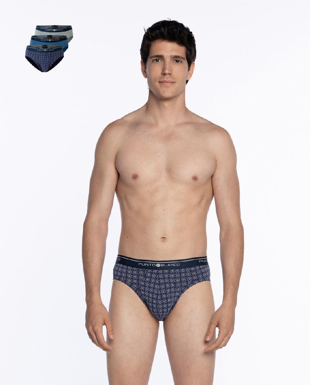 punto blanco Pack de 3 Slips Basix