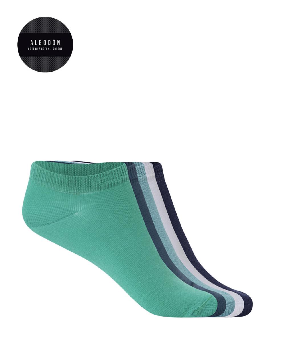 punto blanco Pack de 5 calcetines de algodón lisos