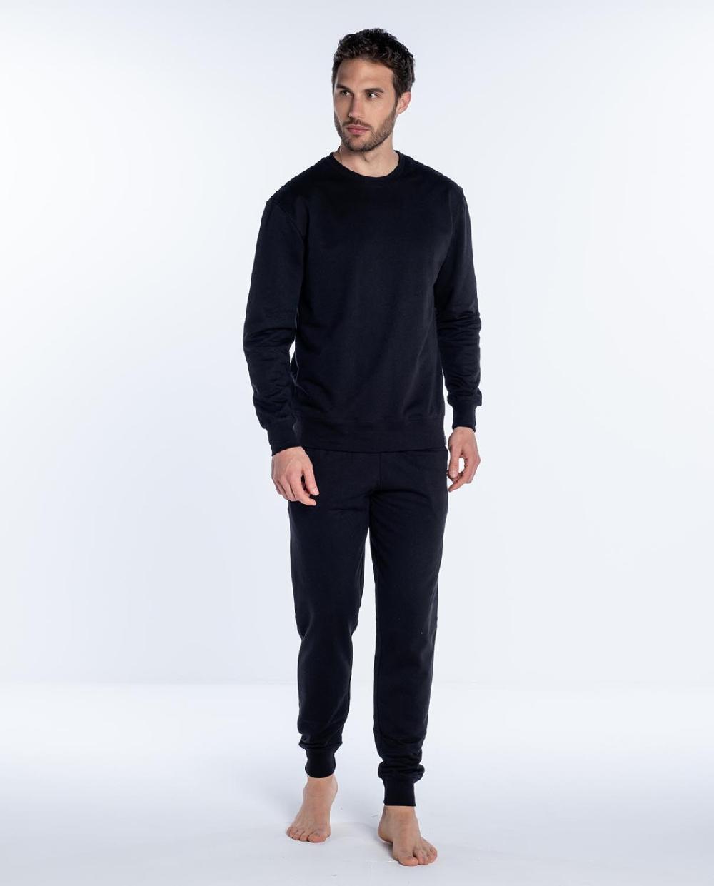 Punto Blanco Pantalón Largo De Felpa Algodón Basix