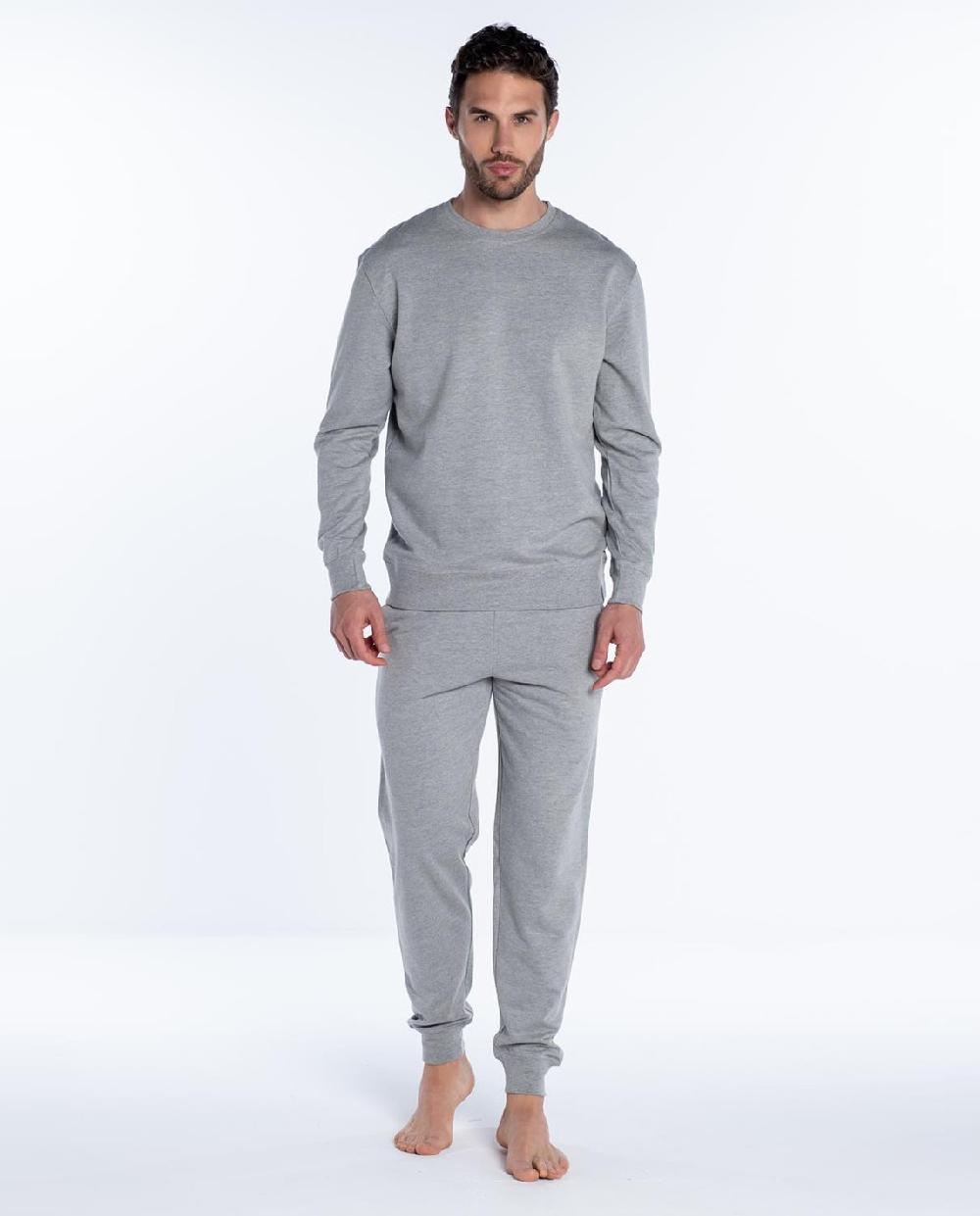 Punto Blanco Pantalón Largo De Felpa Algodón Basix