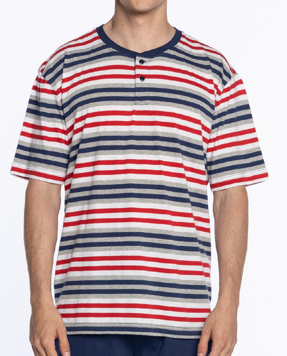 Punto Blanco Pijama Corto De Algodón Crimson