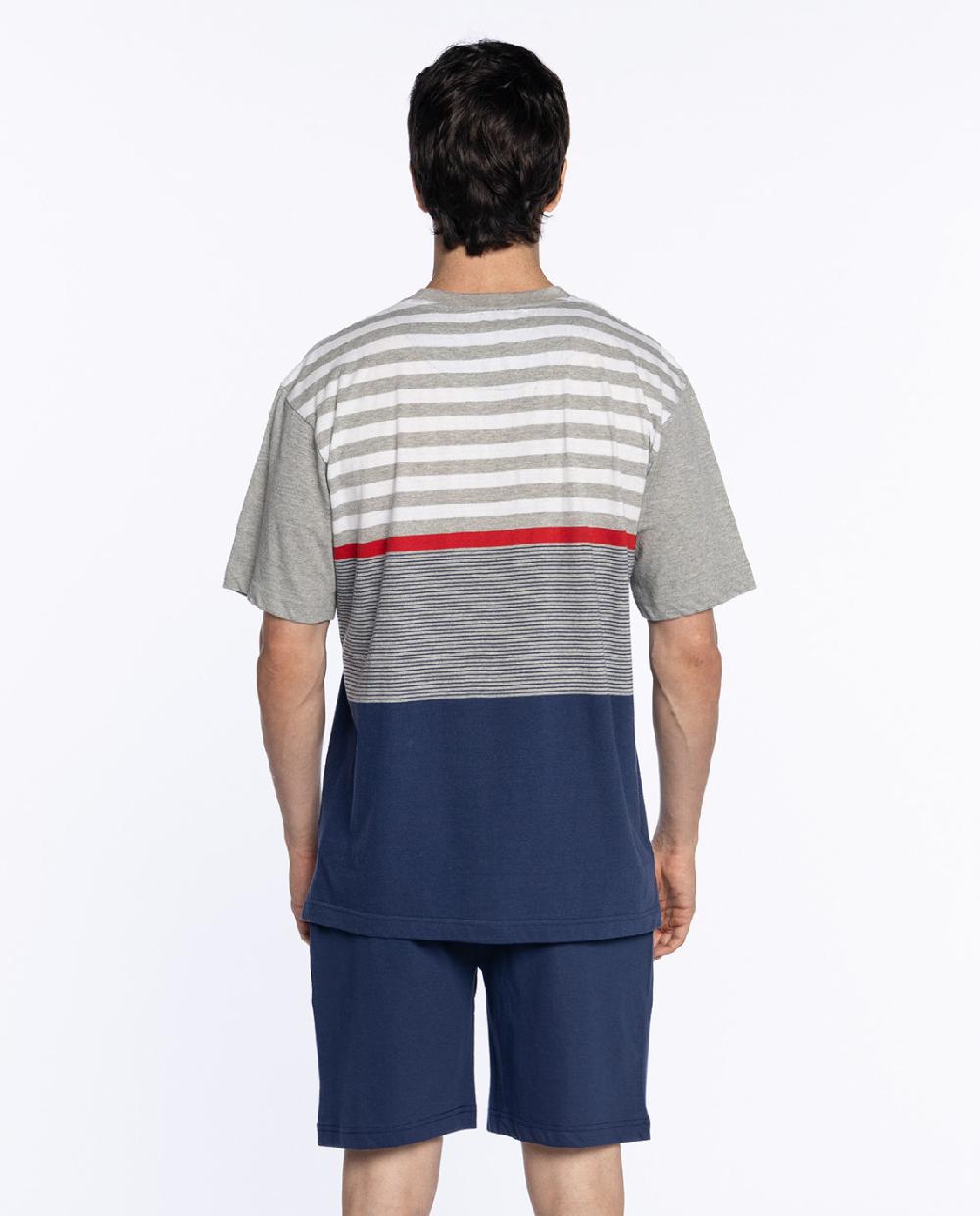 Punto Blanco Pijama Corto De Algodón Crimson