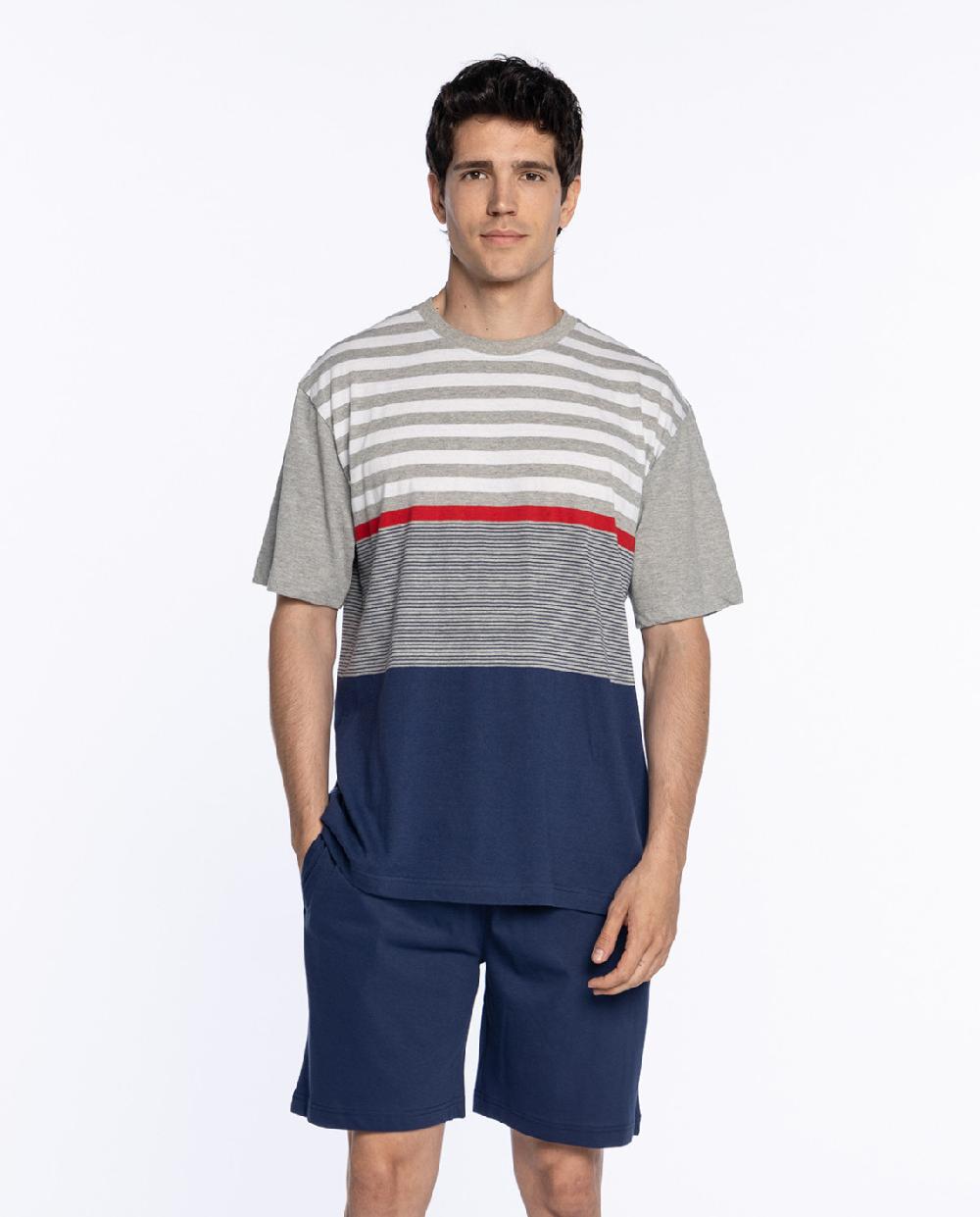 punto blanco Pijama corto de algodón Crimson