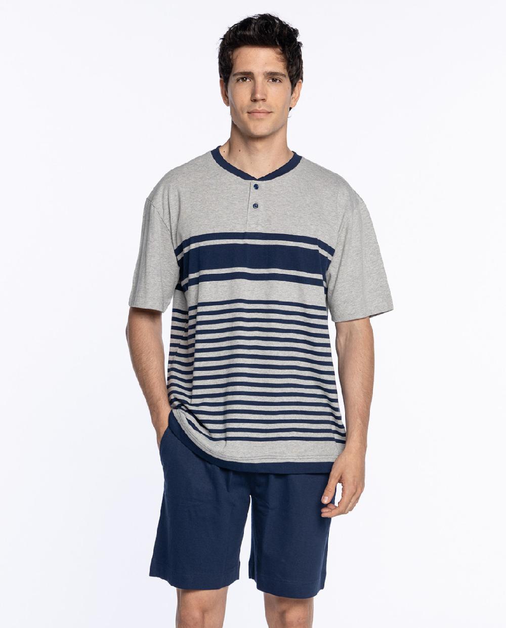 punto blanco Pijama corto de algodón Moonlight