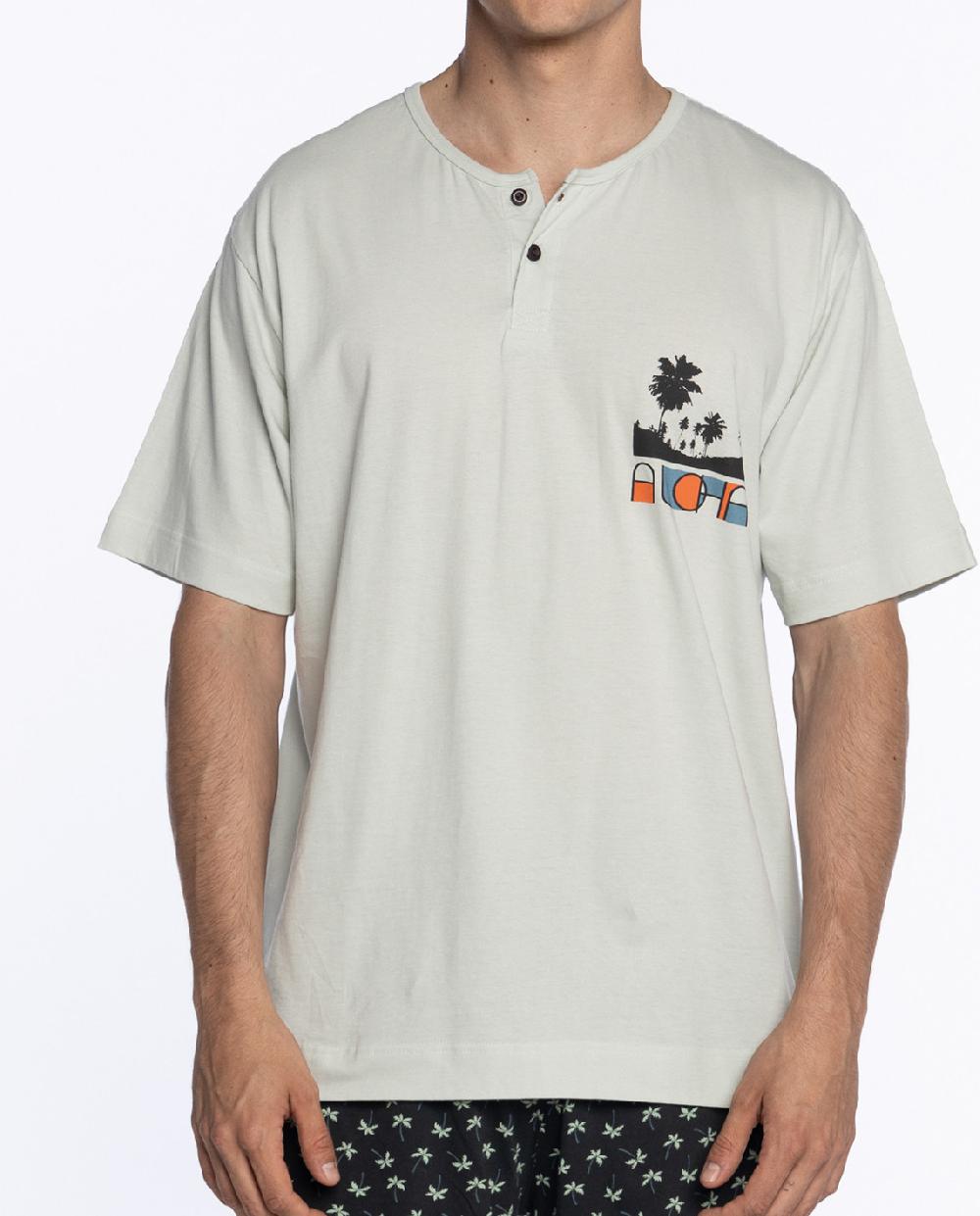 Punto Blanco Pijama Corto De Algodón Slate