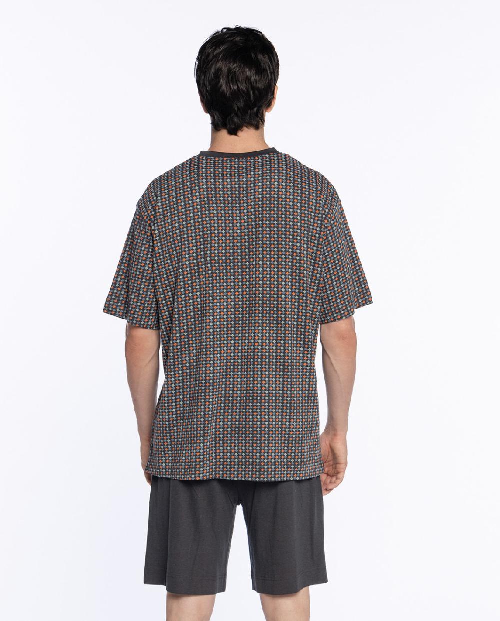 Punto Blanco Pijama Corto De Modal Y Algodón Slate