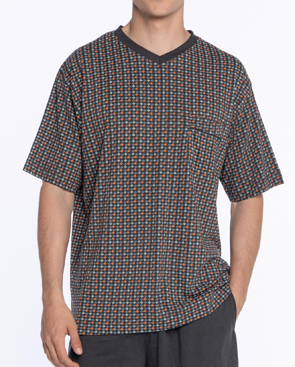 Punto Blanco Pijama Corto De Modal Y Algodón Slate