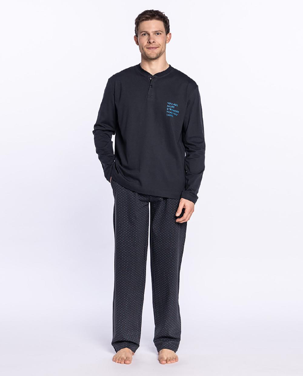 Punto Blanco Pijama Largo De Algodón Rainy