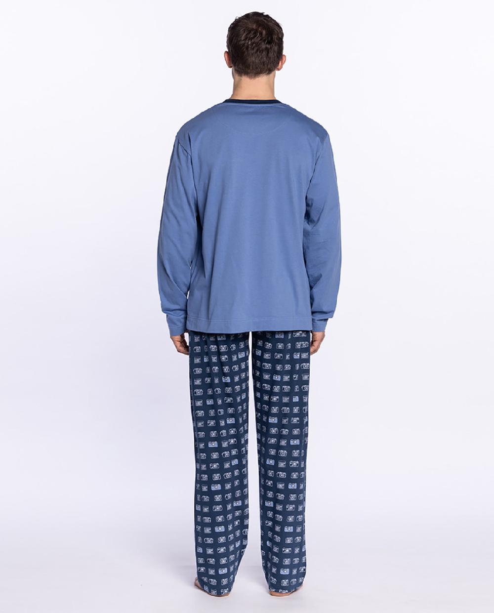 Punto Blanco Pijama Largo De Algodón Showery