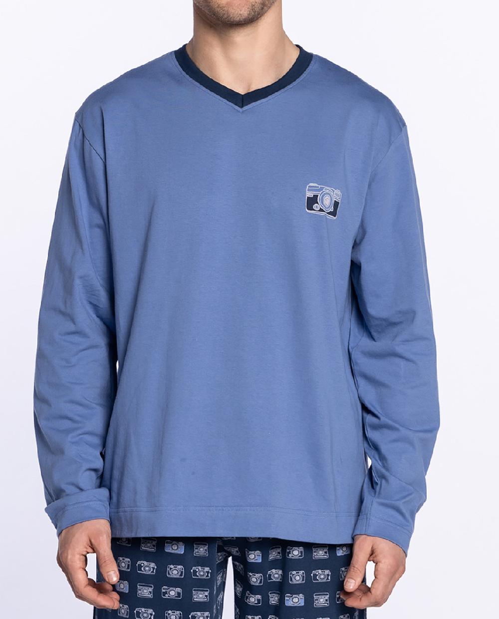 Punto Blanco Pijama Largo De Algodón Showery