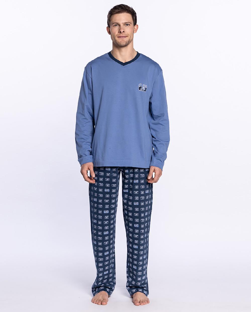 punto blanco Pijama largo de algodón Showery