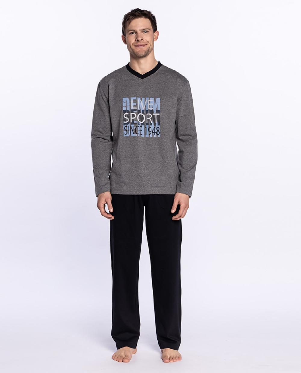 punto blanco Pijama largo de algodón Stormy