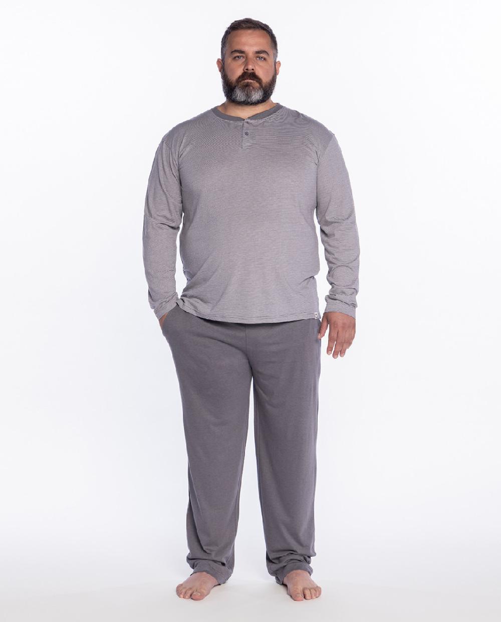 punto blanco Pijama largo de bambú Bionix