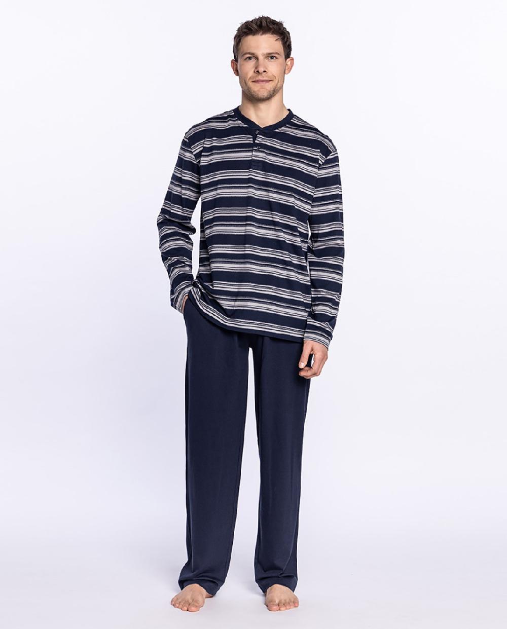 punto blanco Pijama largo de modal y algodón Icy