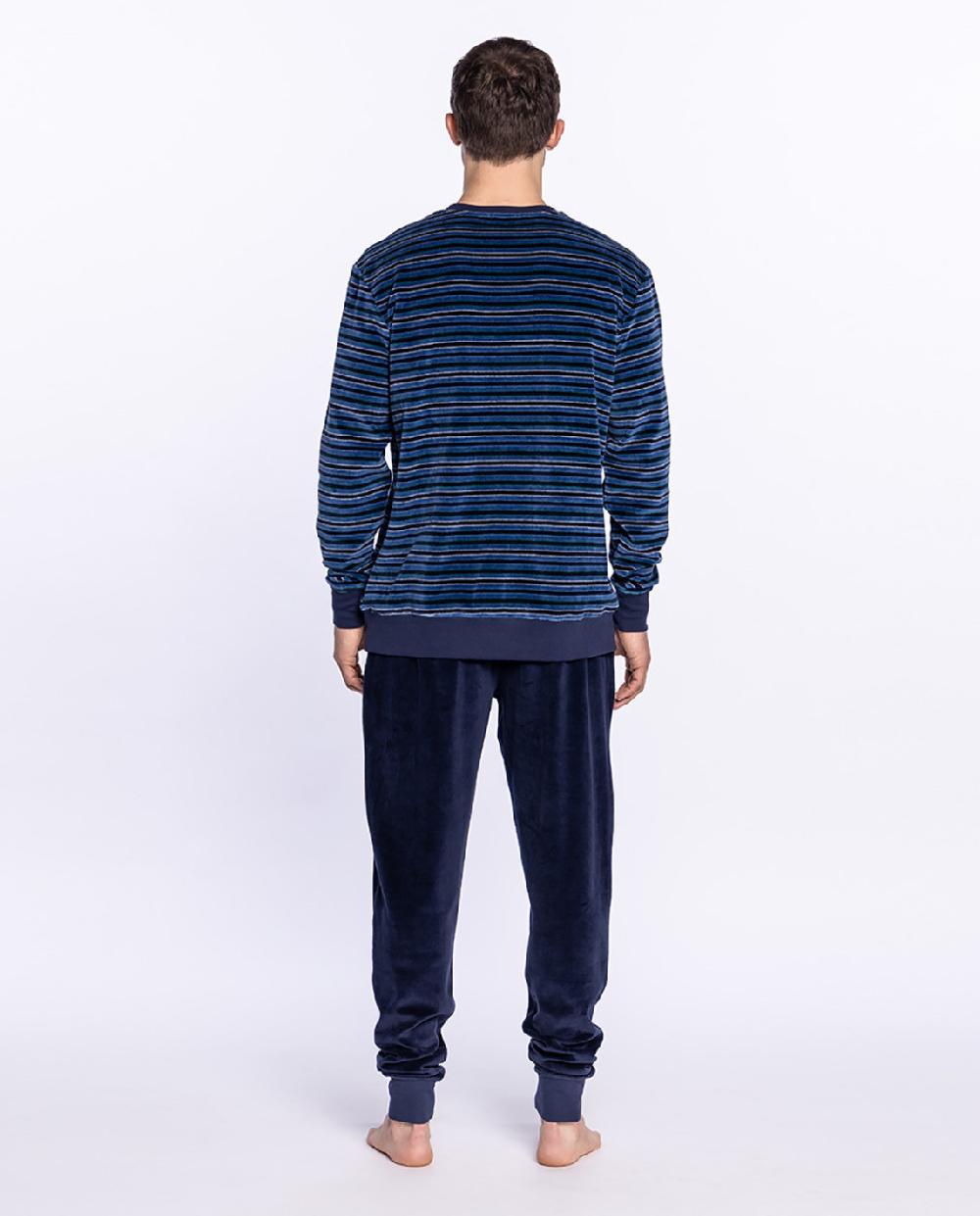 Punto Blanco Pijama Largo De Terciopelo Icy