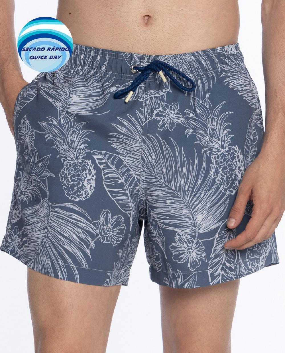 Punto Blanco Short Estampado Brasil. Paradise