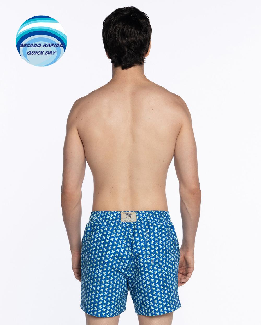 Punto Blanco Short Estampado De Tortugas. Paradise