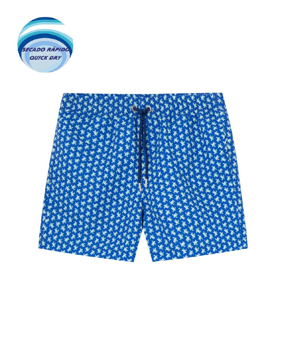 Punto Blanco Short Estampado De Tortugas. Paradise