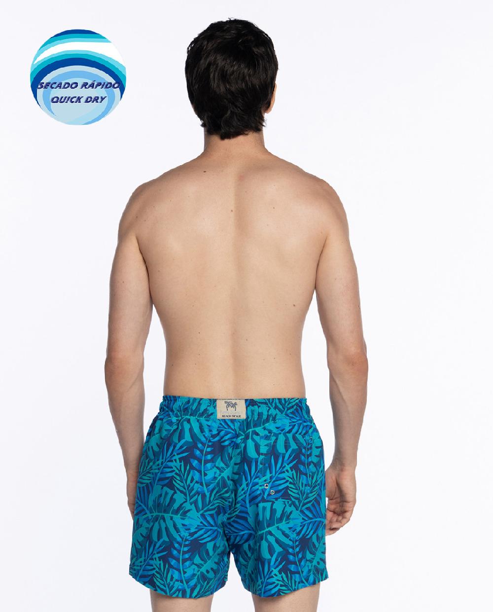 Punto Blanco Short Estampado Jungla. Paradise