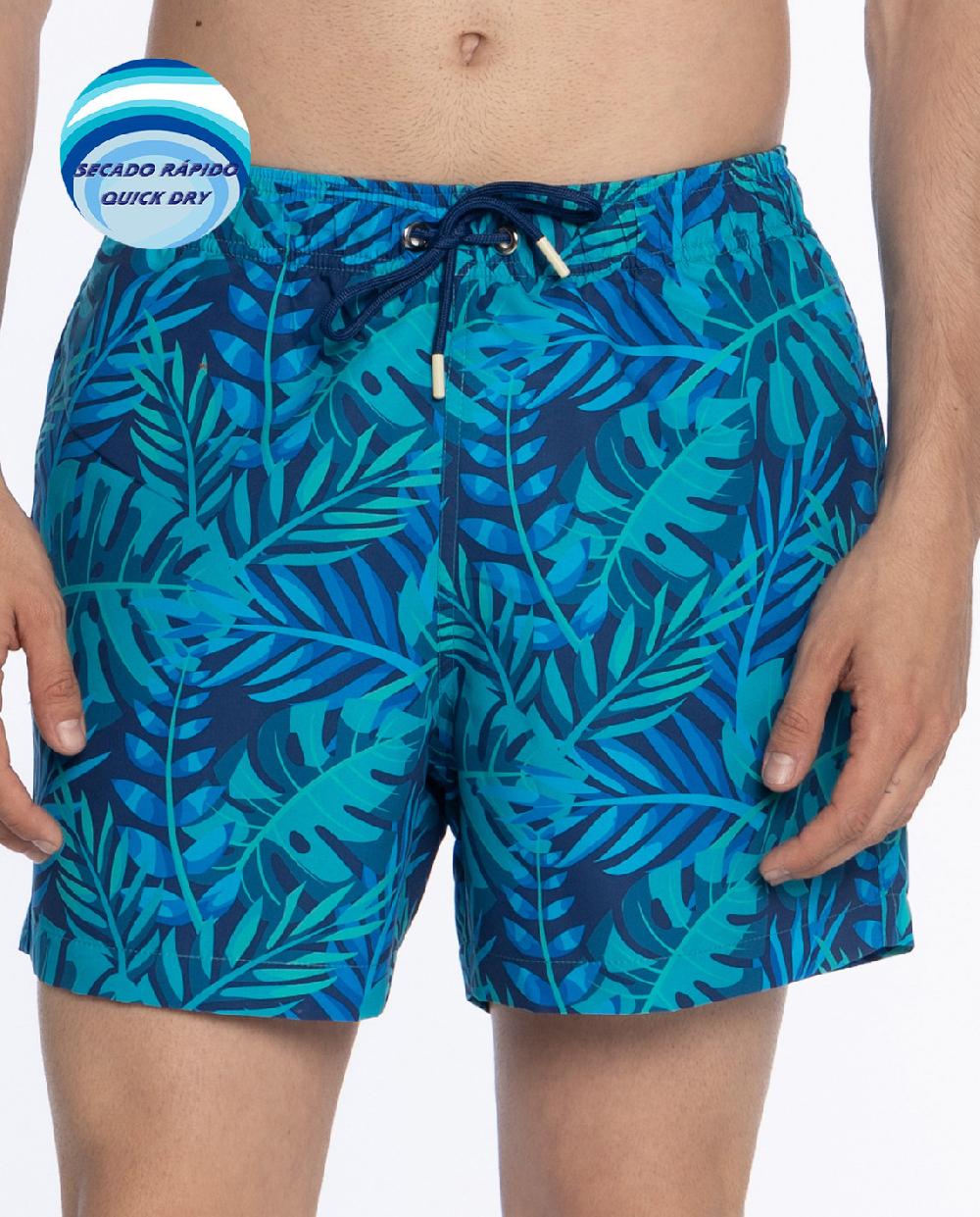 Punto Blanco Short Estampado Jungla. Paradise