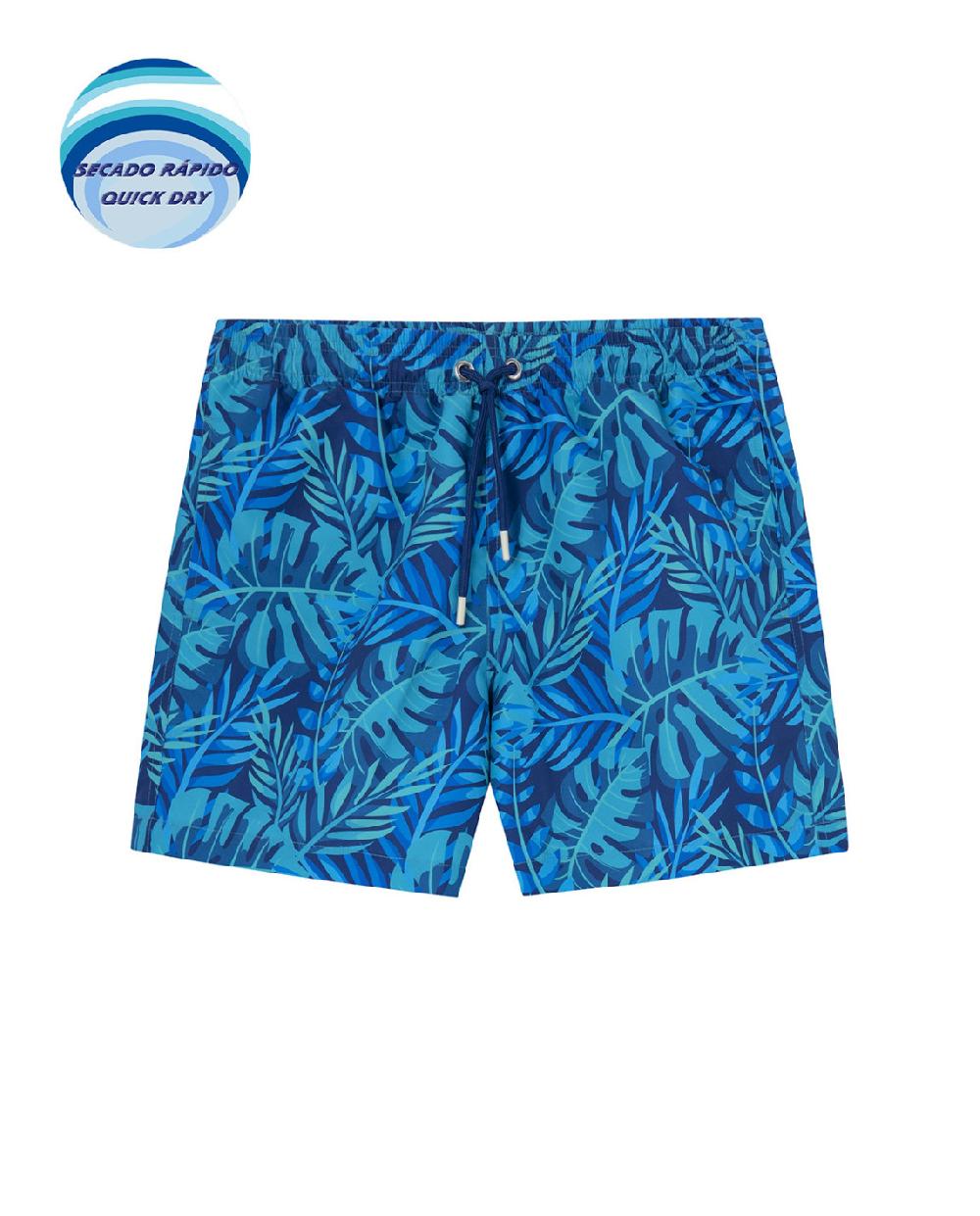 Punto Blanco Short Estampado Jungla. Paradise