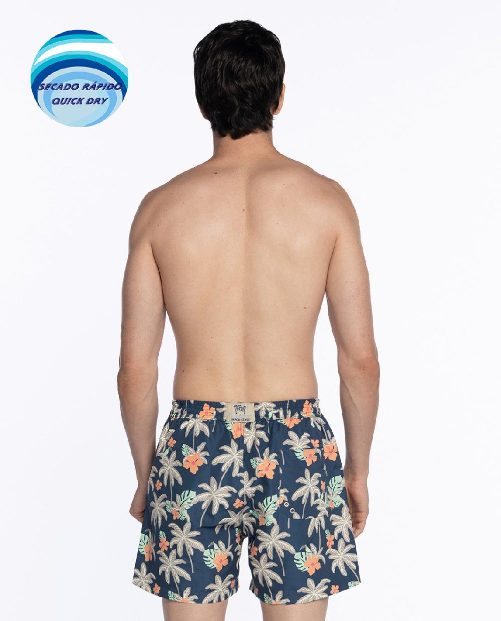 Punto Blanco Short Estampado Tropical. Paradise
