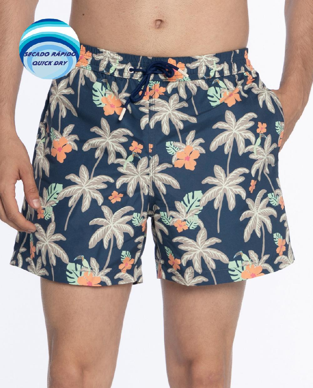 Punto Blanco Short Estampado Tropical. Paradise