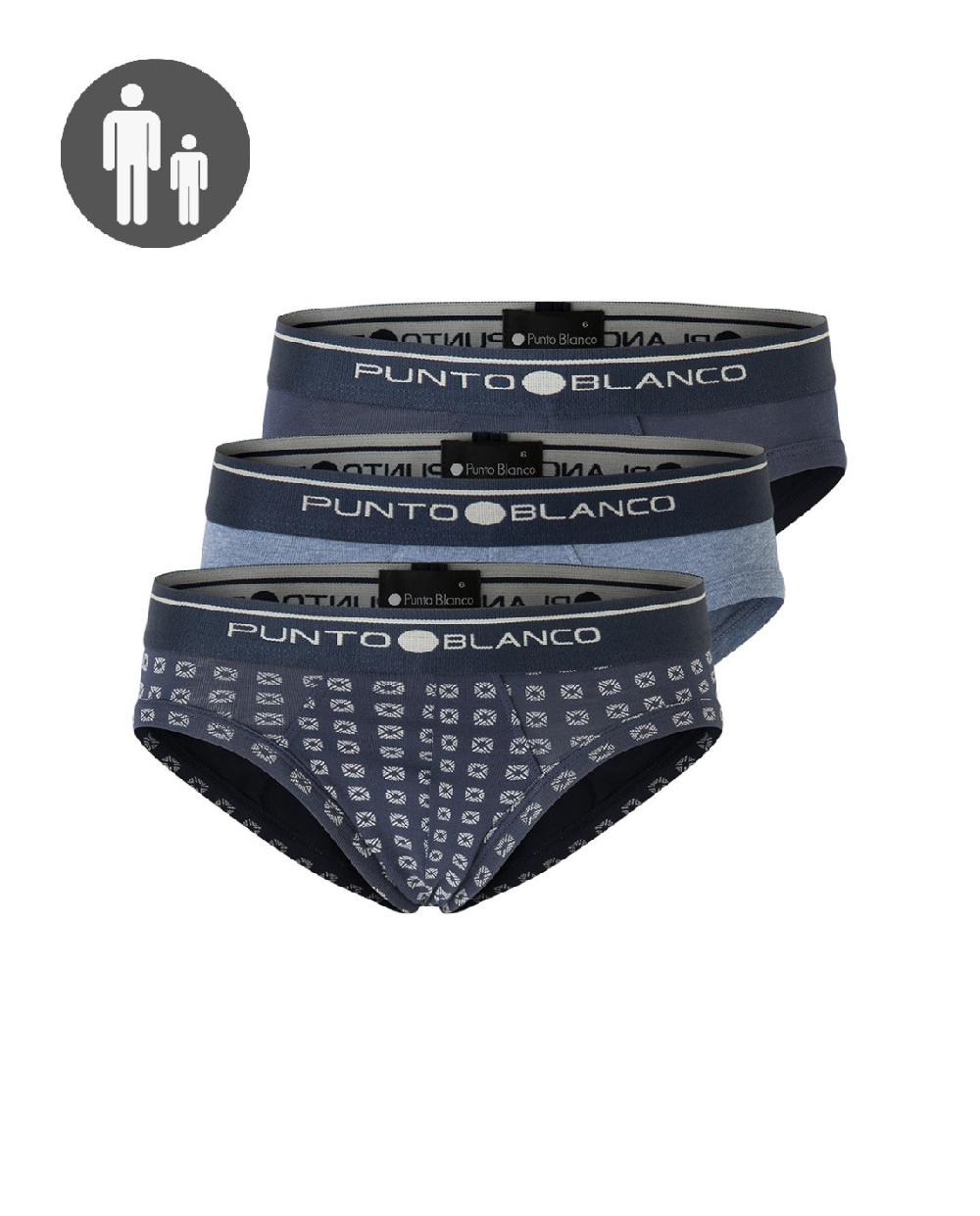 punto blanco Triplo Slip Basix