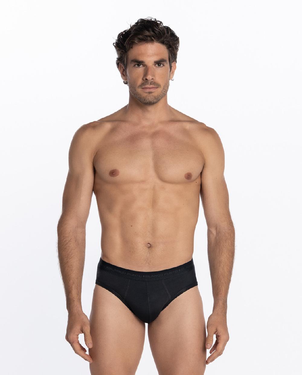 punto blanco Slip de algodón supima y micromodal - Luxury