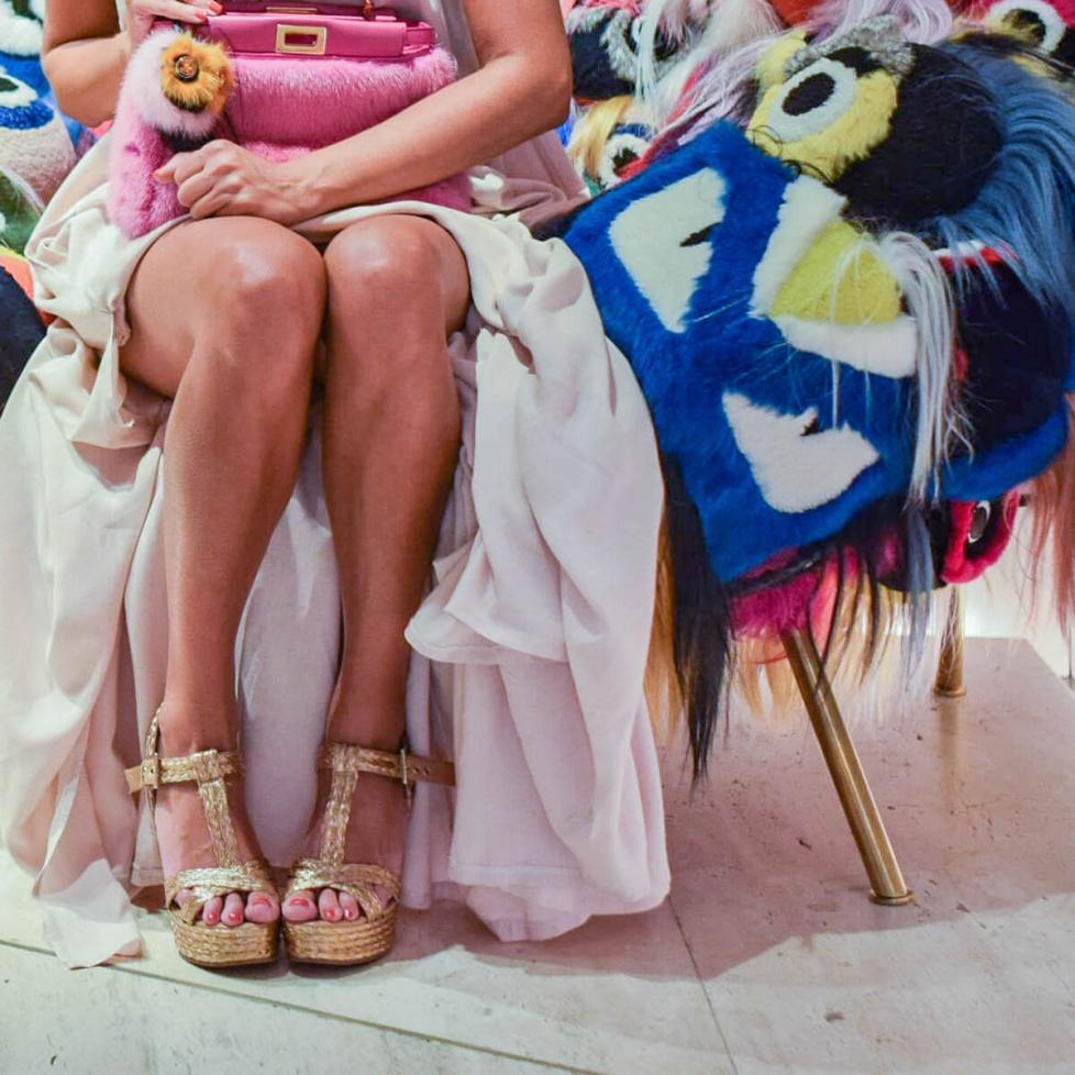 Pura López Sandalias De Cuña Alta En Rafia Y Ante Natural