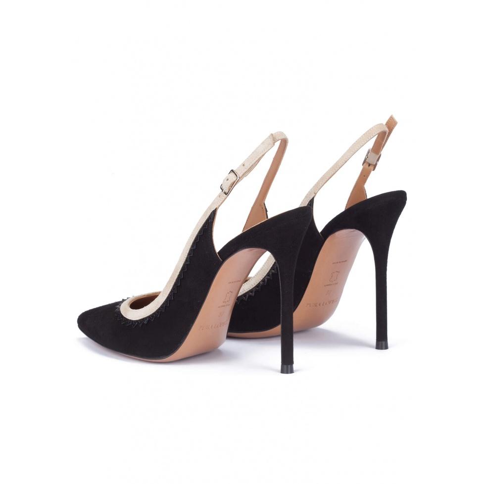 Pura López Zapatos De Tacón Destalonados En Color Negro