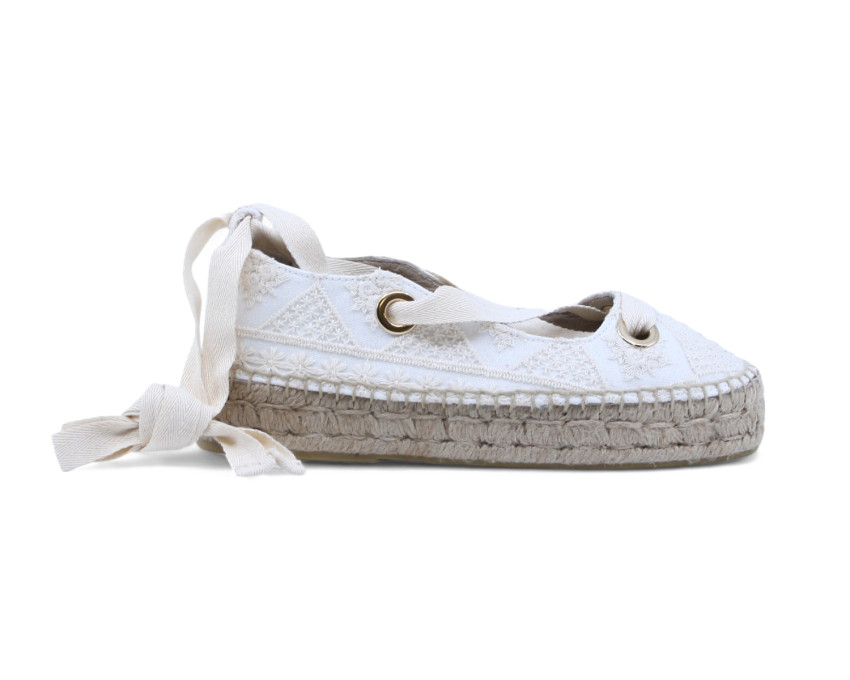 raquel perez Alpargata Esparto Atardecer Blanco Mujer
