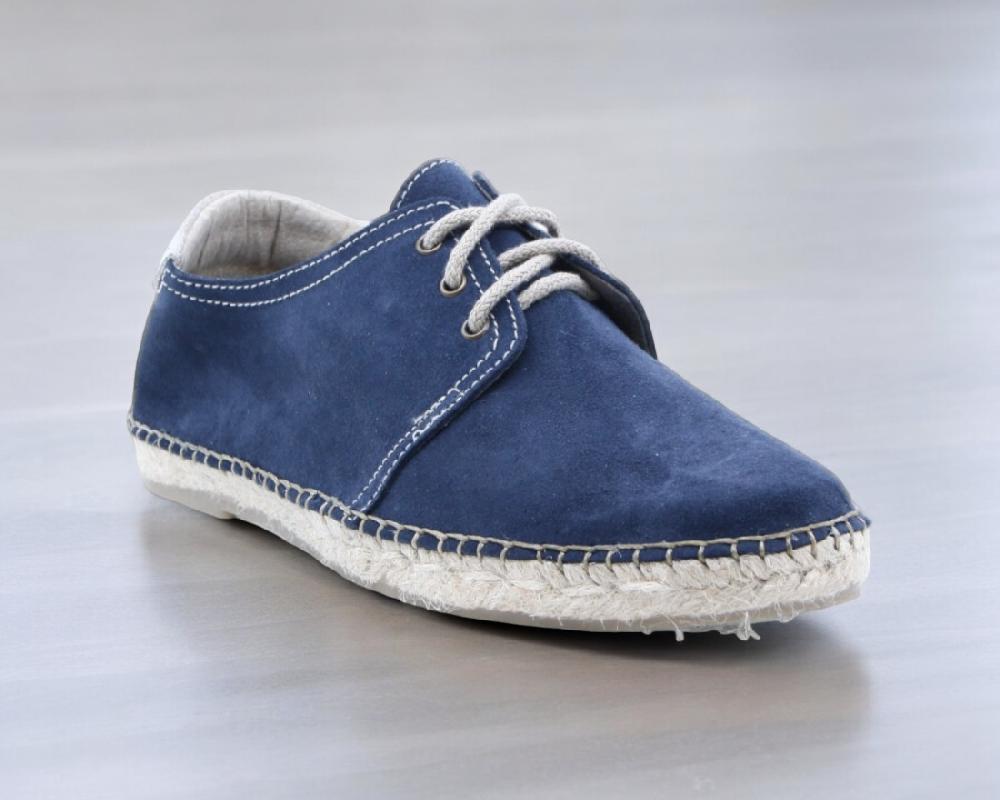 Raquel Perez Alpargata Esparto Bigaro Ante Azul Hombre